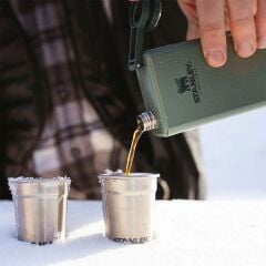 Stanley Adventure Çelik Shot Bardak ve Matara Seti - Hammertone Green