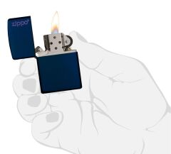 Zippo Matte Dark Blue Design