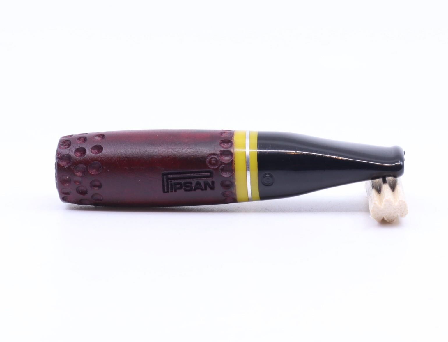 Pipsan Toscanello  Backwoods Ağızlık İşlemeli Gövde Vişne - Sarı Şeritli