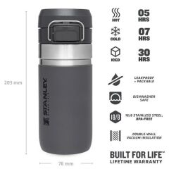Stanley The Quick Flip Paslanmaz Çelik Termos Bardak 0.47 LT - Charcoal