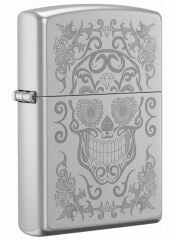 Zippo Satin Chrome Skull Dizayn Çakmak