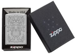 Zippo Satin Chrome Skull Dizayn Çakmak