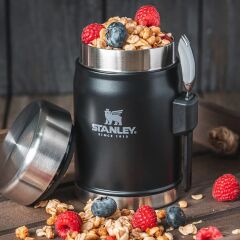 Stanley Klasik Paslanmaz Çelik Yemek Termosu Kaşıklı 0,40 LT - Matte Black Pebble