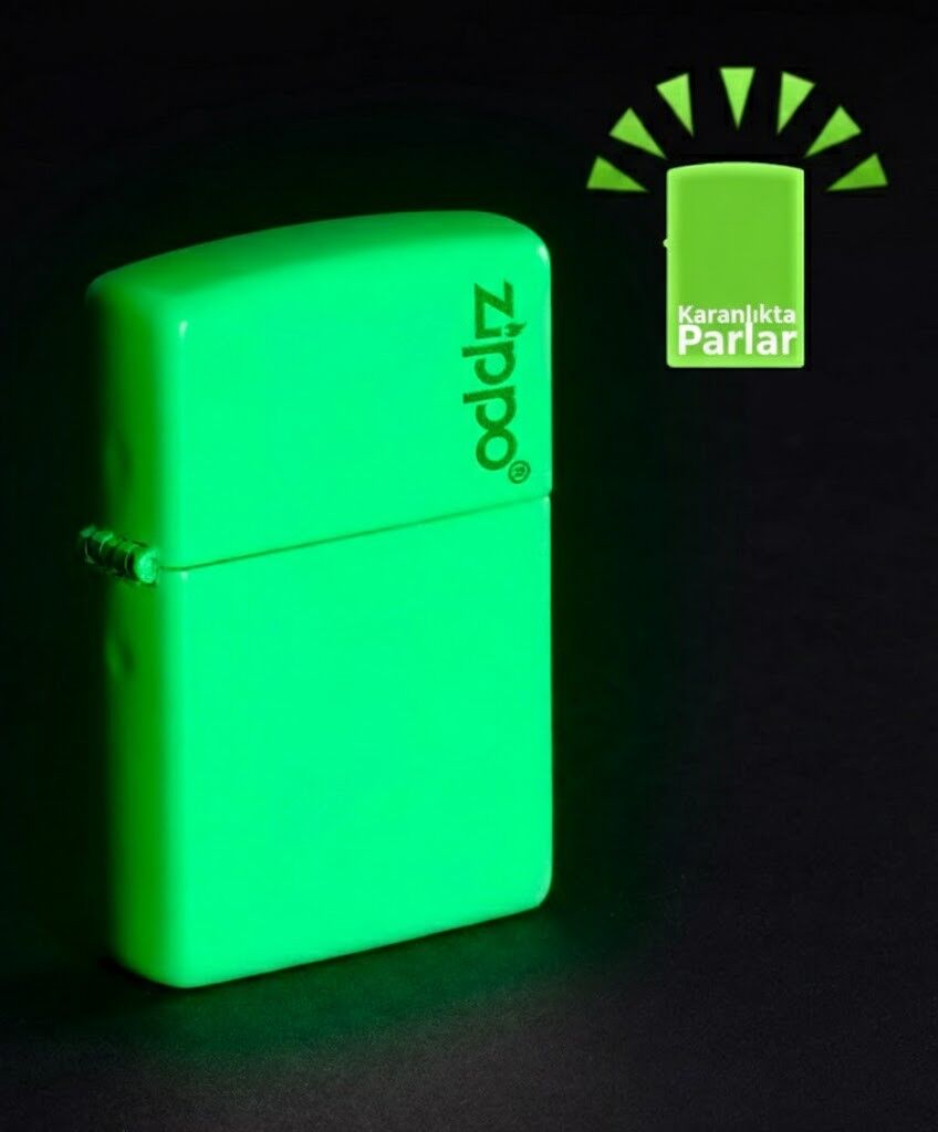 Zippo Glow In The Dark Logo Dizayn Çakmak