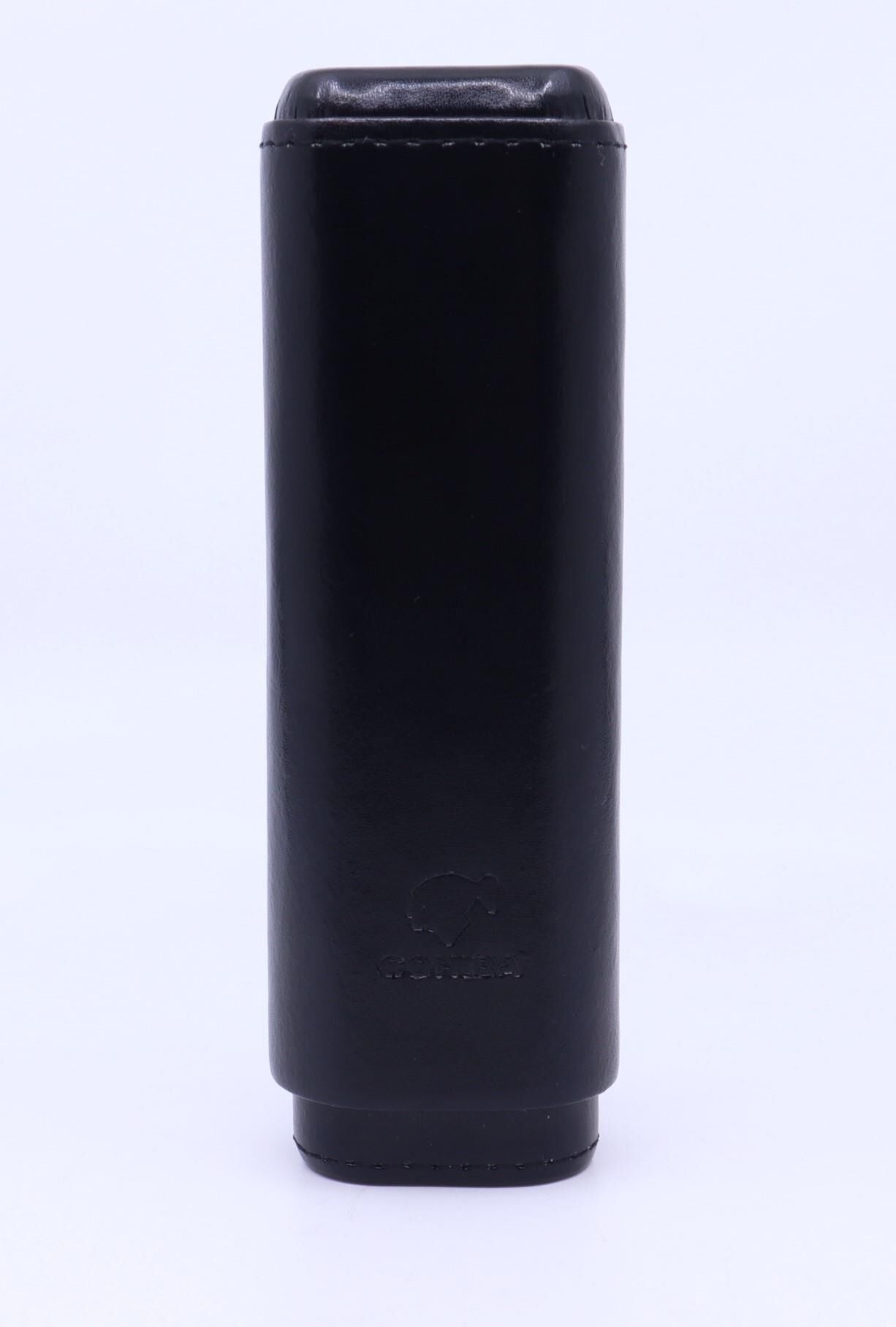 Cohiba Siyah Deri Puro Kılıfı 2'li / Seyahat Humidoru