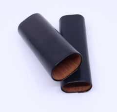 Cohiba Siyah Deri Puro Kılıfı 2'li / Seyahat Humidoru