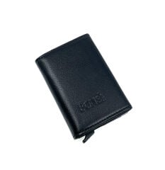 Kayader BONS Collection RFID Mekanizmal Deri Cüzdan - Siyah