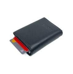 Kayader BONS Collection RFID Mekanizmal Deri Cüzdan - Siyah