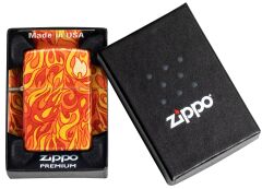 Zippo Fire Design 540 çakmak, tamburlu pirinçten