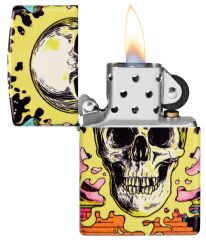 ZIPPO Color 540° Skull Design 60006760 Glow in The Dark Green