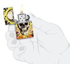 ZIPPO Color 540° Skull Design 60006760 Glow in The Dark Green