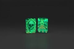 ZIPPO Color 540° Skull Design 60006760 Glow in The Dark Green