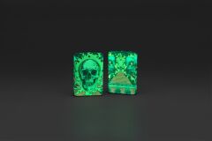 ZIPPO Color 540° Skull Design 60006760 Glow in The Dark Green