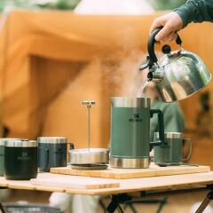 Stanley Klasik French Press Termos 1.4 Lt - Hammertone Green