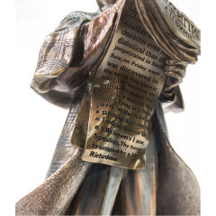 Sherlock Holmes Bronz Heykel Biblo Dekor