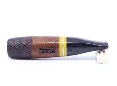 Pipsan Toscanello Backwoods İşlemeli Ağızlık Kahverengi - Sarı Şeritli