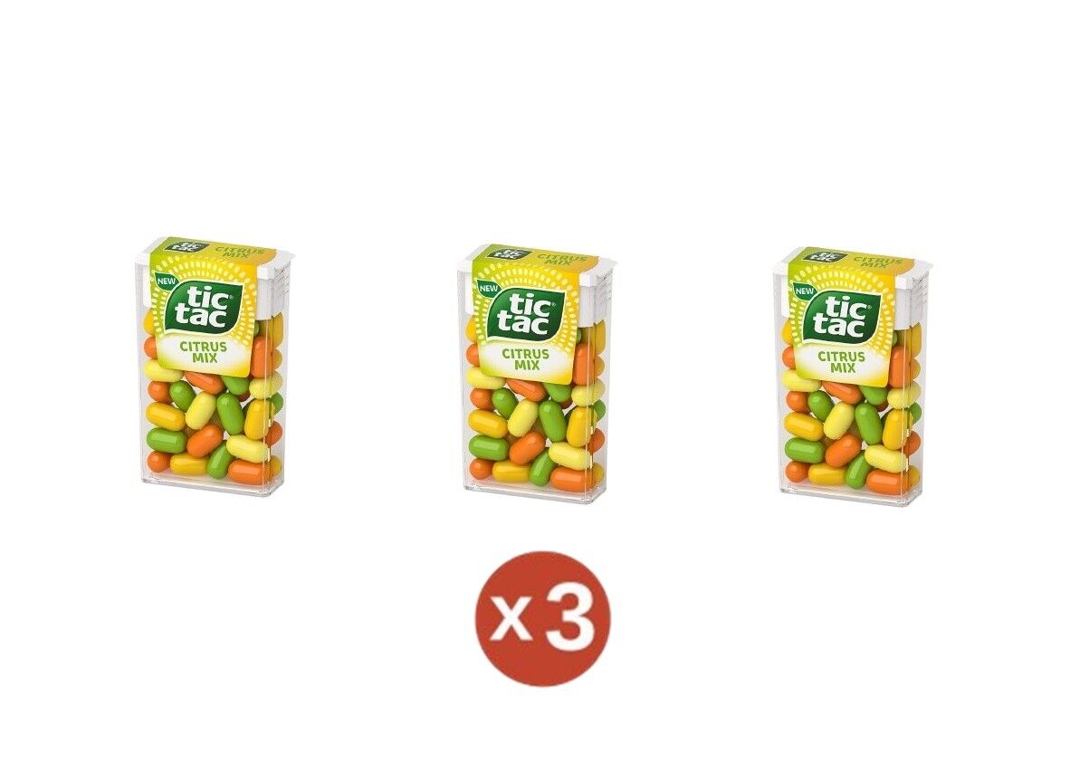 Tic Tac 3'lü Set - Narenciye (Turunçgil) Aromalı Şeker