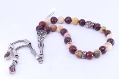 Mokait Jasper Doğal Taş Tesbih 10 x 10 mm