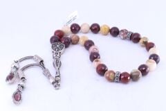 Mokait Jasper Doğal Taş Tesbih 10 x 10 mm