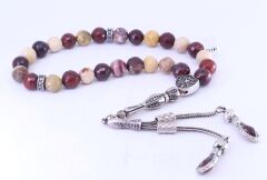 Mokait Jasper Doğal Taş Tesbih 10 x 10 mm