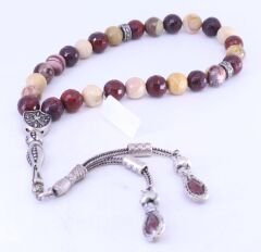 Mokait Jasper Doğal Taş Tesbih 10 x 10 mm