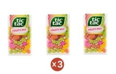 Tic Tac 3'lü Set - Karışık Meyve Aromalı Fruity Mix Aromalı Şeker