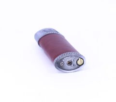 Kiremit Rengi Deri Kaplama Jet Alev Puro Çakmağı