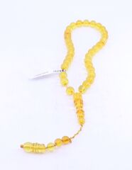 Arpa Kesim Sıkma Kehribar Tesbih 7,5 x 7,5 mm 0998