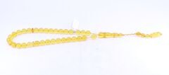 Arpa Kesim Sıkma Kehribar Tesbih 7,5 x 7,5 mm 0998