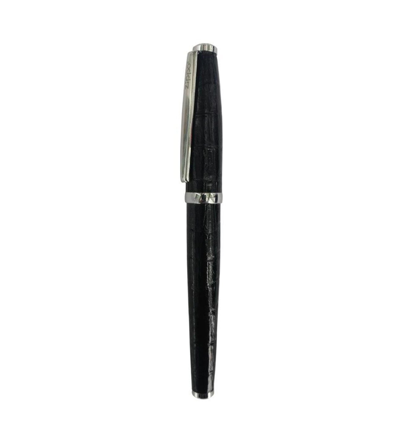 Zippo 41124 Black Leather Wrap Roller Tükenmez Kalem