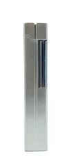 Slim Kare Metal Çakmak - Krom - Taşlı Gazlı Model 2