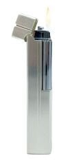 Slim Kare Metal Çakmak - Krom - Taşlı Gazlı Model 2