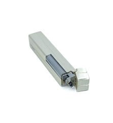 Slim Kare Metal Çakmak - Krom - Taşlı Gazlı Model 2