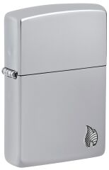 Zippo Armor® Flame Dizayn Çakmak - High Polish Chrome