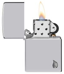 Zippo Armor® Flame Dizayn Çakmak - High Polish Chrome