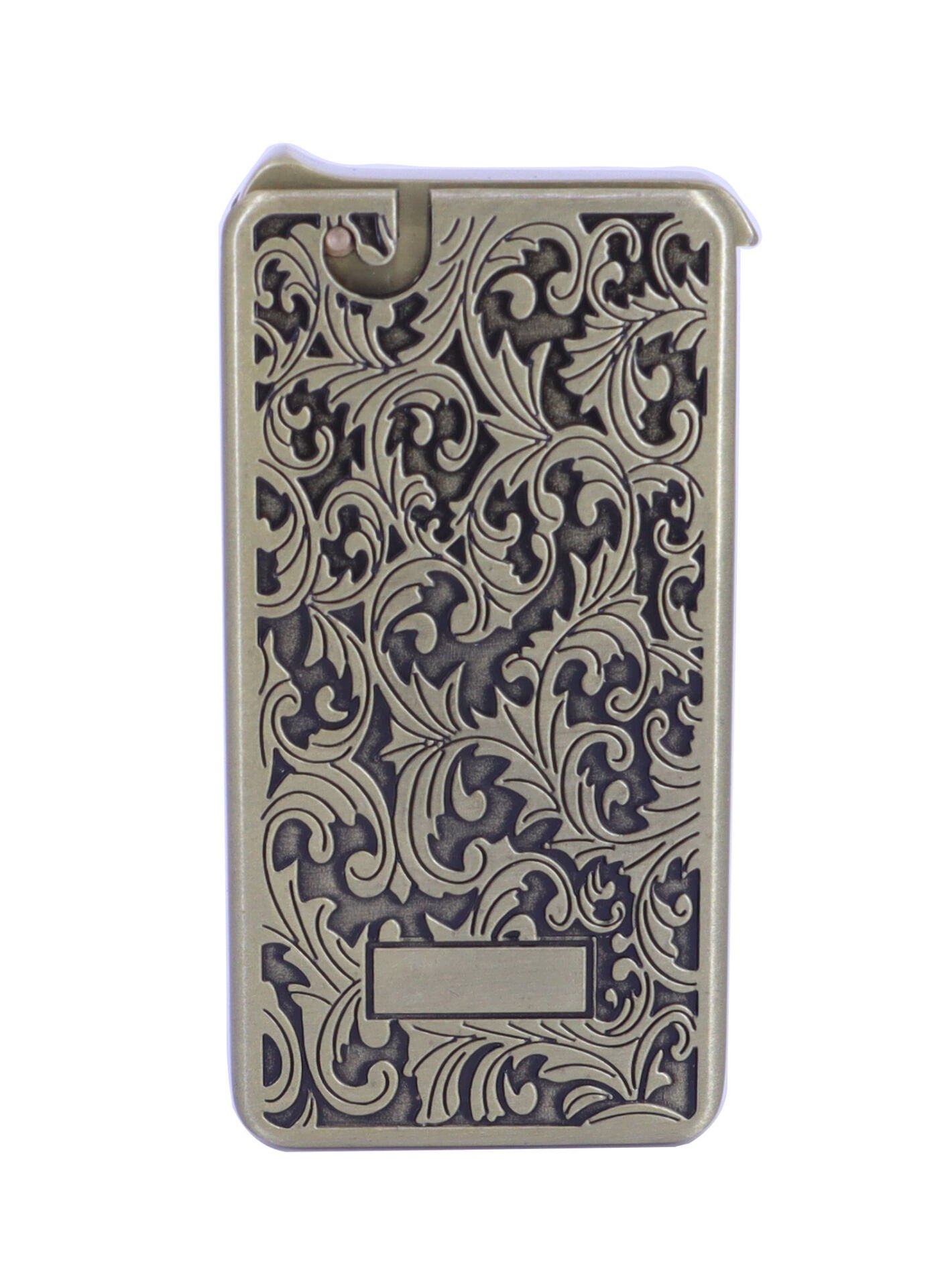 Mum Alev - Soft Flame Metal Kasa Çakmak - Gravür İşlemeli Bronz