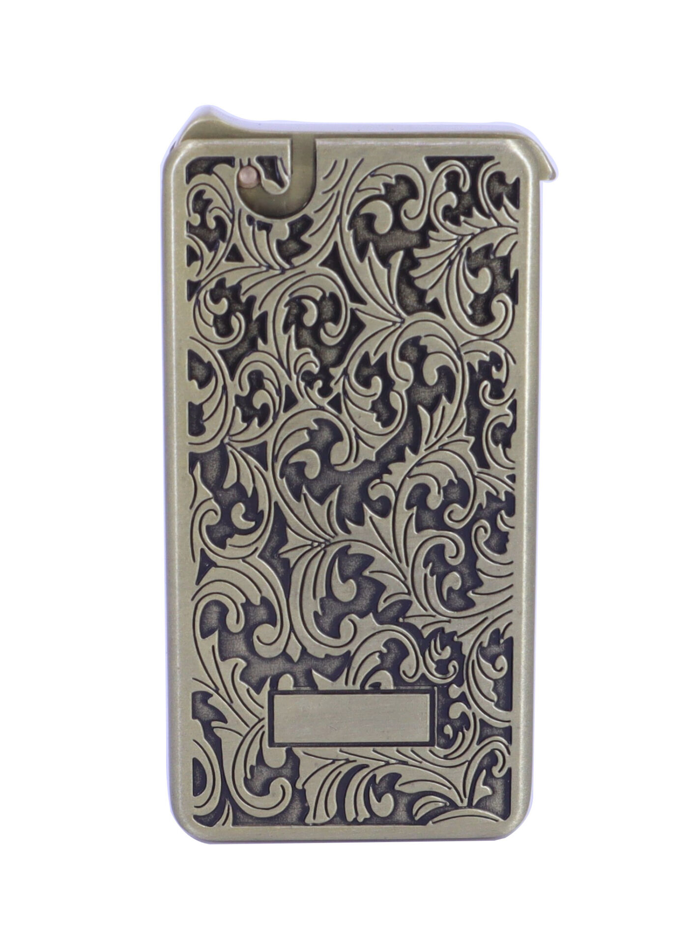 Mum Alev - Soft Flame Metal Kasa Çakmak - Gravür İşlemeli Bronz