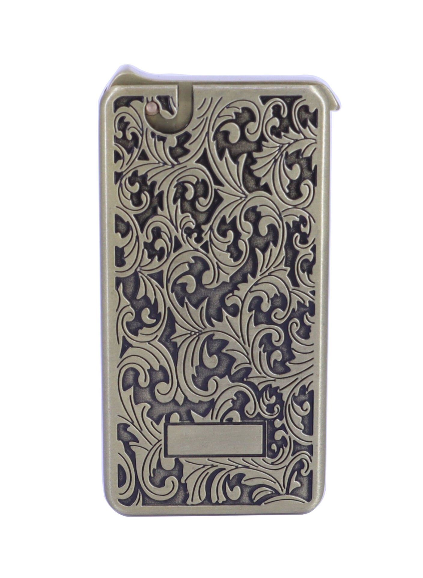 Mum Alev - Soft Flame Metal Kasa Çakmak - Gravür İşlemeli Bronz