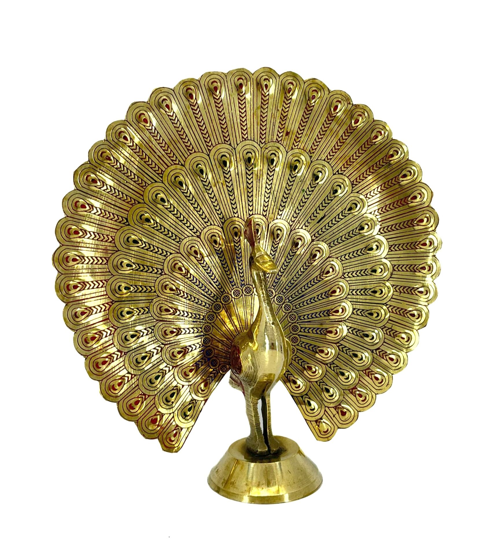 Vintage Görünümlü Dekoratif Tavus Kuşu Pirinç Biblo