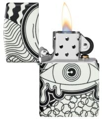 Zippo Glow In The Dark Matte Psychedelic Eye Dizayn Çakmak