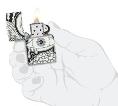 Zippo Glow In The Dark Matte Psychedelic Eye Dizayn Çakmak