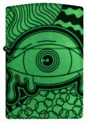 Zippo Glow In The Dark Matte Psychedelic Eye Dizayn Çakmak