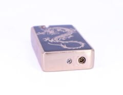 Metal Kasa Çakmak Mum Alev Soft Flame - Dragon Ejder