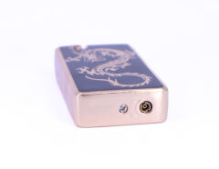 Metal Kasa Çakmak Mum Alev Soft Flame - Dragon Ejder