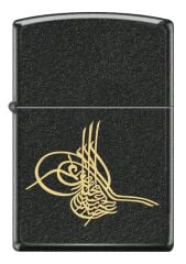 Zippo Ottoman Sultan Tuğra Black Crackle Dizayn Çakmak