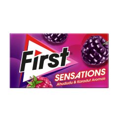 First Sensations Ahududu & Karadut Aromalı Şekersiz Tatlandırıcılı Sakız 3'lü Paket