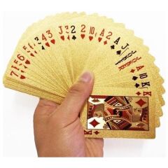 Dolar Baskılı İskambil Oyun Kartları Gold