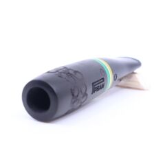 Pipsan Toscanello  Backwoods Çift Sıra İşlemeli Ağızlık Siyah - Yeşil/Sarı Şeritli