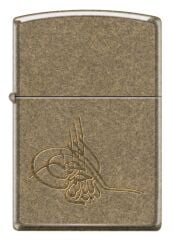 Zippo Ottoman Tuğra Antique Brass Dizayn Çakmak