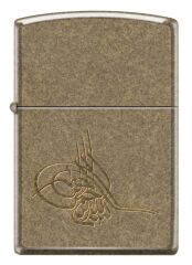 Zippo Ottoman Tuğra Antique Brass Dizayn Çakmak